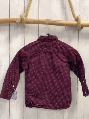 H&M  Hemd  Gr. 104  weinrot weiße Punkte 