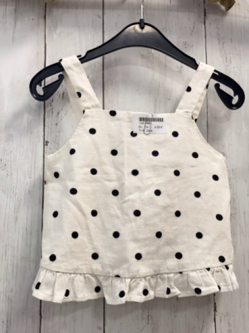 Zara  Sommerbluse  Gr. 116  weiß schwarze Punkte 