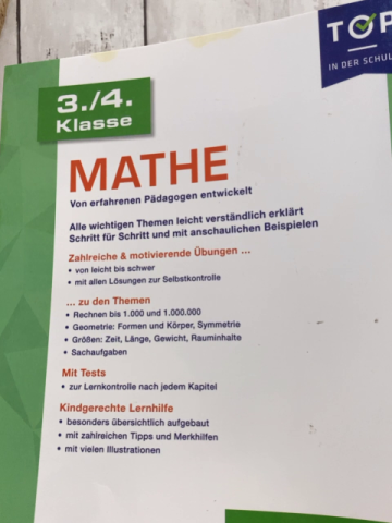  Lernheft  Gute Noten in Mathe 3./4. Klasse 