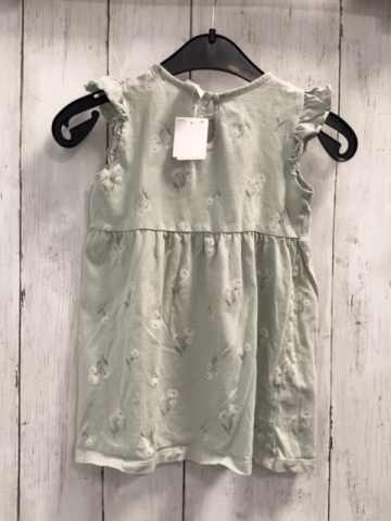 H&M  Kleid  Gr. 86  mint Blumen Rüschenärmel 