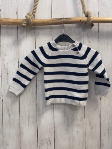 Sinsay  Pullover  Gr. 86  blau weiße Streifen Strick 