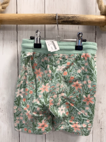 Alana  Shorts  Gr. 104  mint lachs orange Blumen rosa Kordel