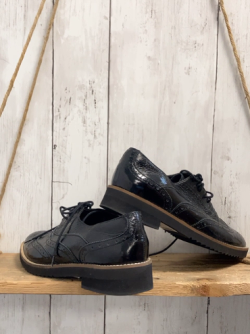 Peter Kaiser  Schuhe  Gr. 38  dunkelblau Lack mit Punkten 