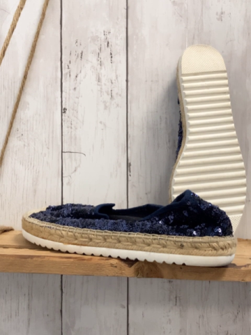 Vidorreta Schuhe Gr. 37  blau Paileten