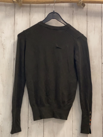 Zara  Pullover  Gr. 158/164  dunkeloliv goldene Knöpfe 