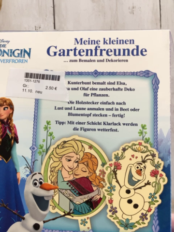 neu Kreativspielzeug 4 Holzstecker Frozen