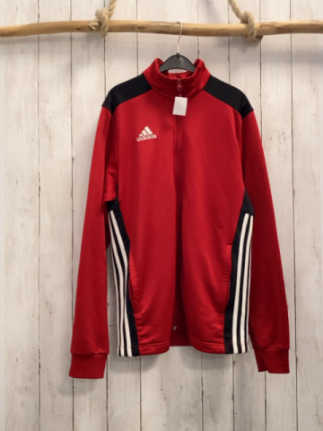 adidas Joggingjacke M rot schwarz