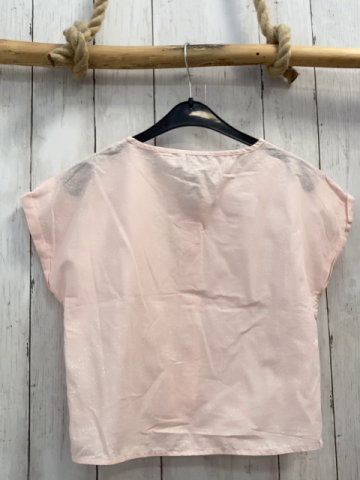 Benetton  Sommerbluse  Gr. 140  rosa weiß Punkte 
