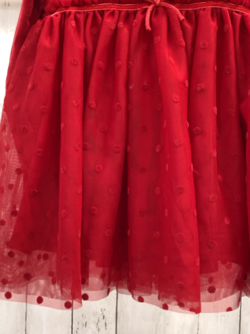 vertbaudet Kleid Gr. 86  rot Tüllrock mit Punkten