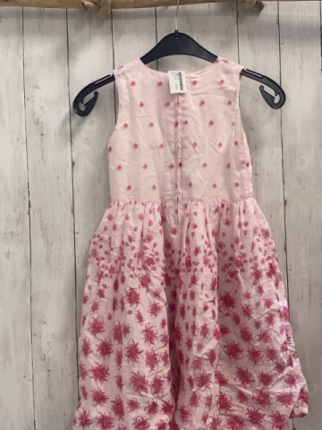   Kleid  Gr. 134  rosa pink rot silber Glitzerblurmen 