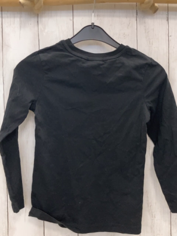   Langarmshirt  Gr. 110  schwarz Batman orange Schrift 