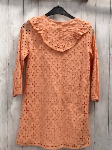 Mango  Kleid  Gr. 152  apricot Lochstickerei Rüschen 