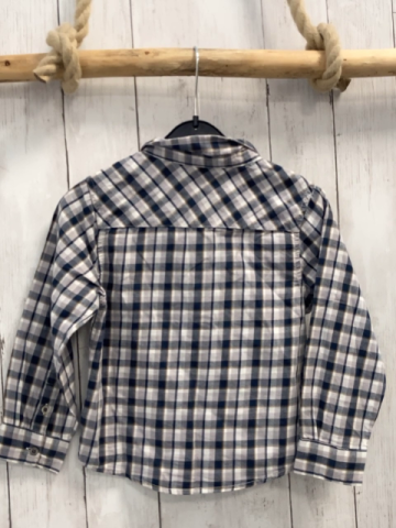 Obaibi Hemd Gr. 98  blau grau ocker kariert