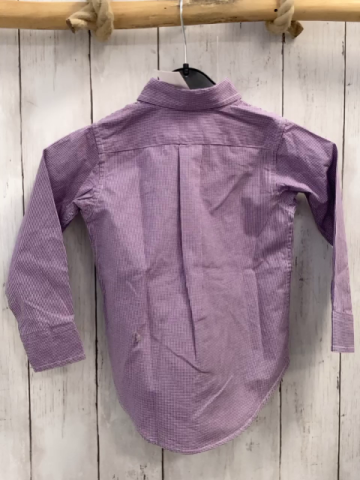 Ralph Lauren  Hemd  Gr. 98  pflaume weiß kariert 