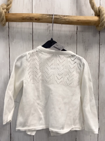   Strickjacke  Gr. 74  weiß Lochmuster 