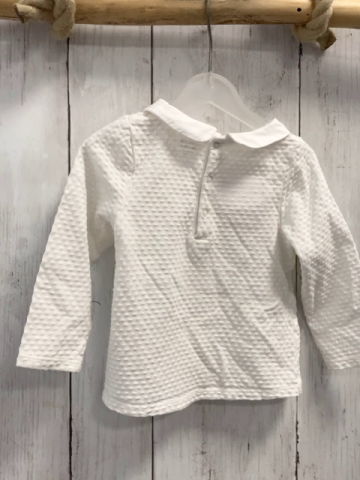 Obaibi Langarmshirt Gr. 80  weiß Struktur