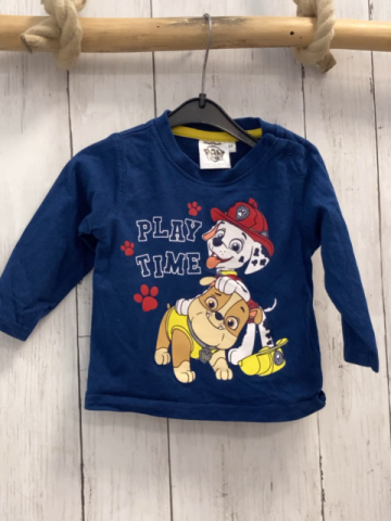 Paw Patrol  Langarmshirt  Gr. 68  blau Paw Patrol Hunde Schrift 
