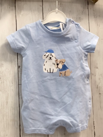 mayoral  Playsuit  Gr. 62  hellblau 2 Hunde 