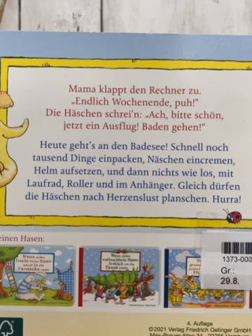   Pappbuch Wenn sieben kleine Badehasen quietschfidel ans Wasser rasen 