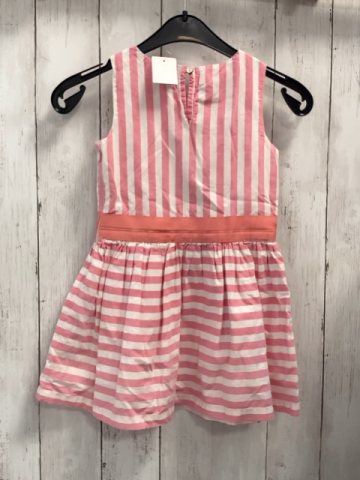   Kleid  Gr. 98  rosa weiße Streifen Gürtelband mit großer Schleife 