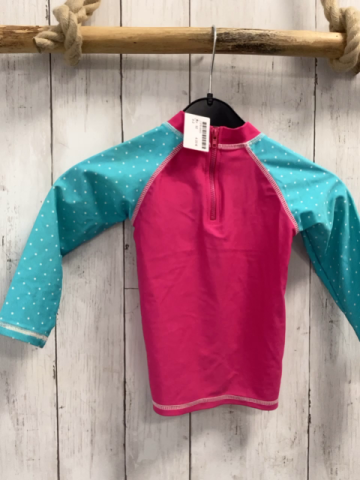   UV-Schutzshirt  Gr. 92  pink türkis Krake weiße Punkte 