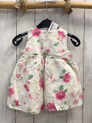 H&M Kleid Gr. 74  weiß pink grün Blumen