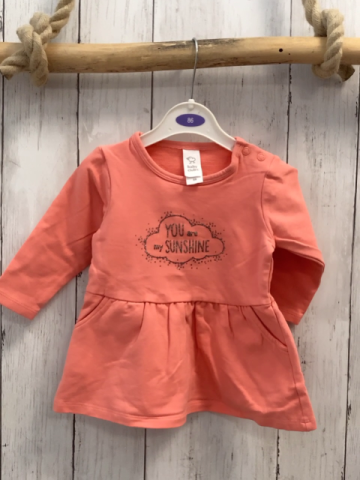   Pullover  Gr. 68  lachs silber Glitzerschrift 