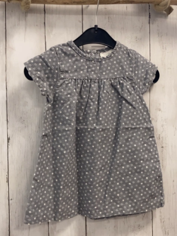   Kleid  Gr. 74  grau Kord weiße Sterne 