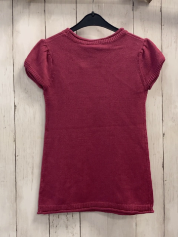   Kleid  Gr. 110  pflaume Strick Lochmuster Herzen 