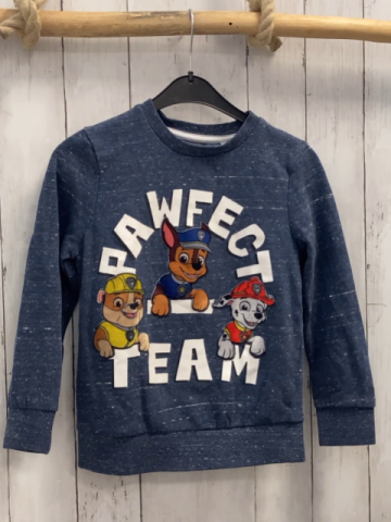   Pullover  Gr. 134  blau Paw Patrol weiße Schrift 