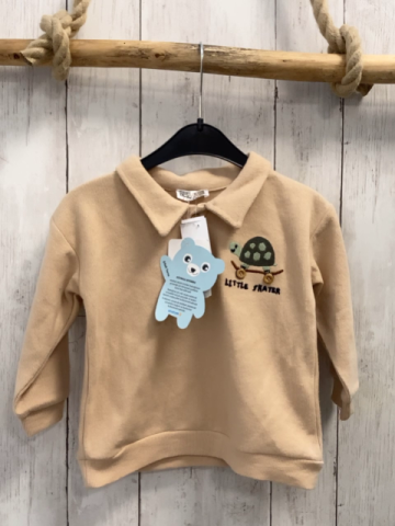 neu  Pullover  Gr. 92  beige mit Kragen Schildkröe 