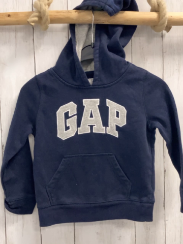GAP Pullover  Gr. 110  blau Kapuze graue Schrift 