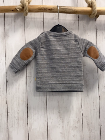  Pullover Gr. 62  grau weiße Schrift