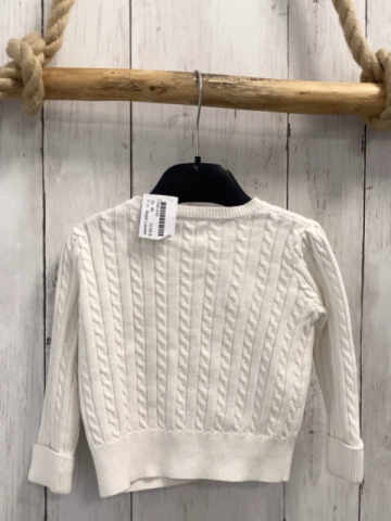 Ralph Lauren Strickjacke Gr. 80  weiß Strick Zöpfe