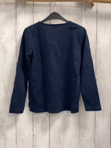 S´Oliver  Langarmshirt  Gr. 128  blau Pailettenpferd weiße Schrift 