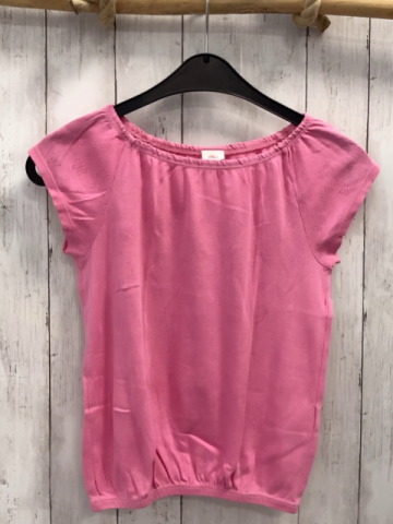 S´Oliver  T-Shirt Gr. 140  pink Schmetterling mit Lochmuster 