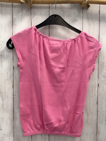 S´Oliver  T-Shirt Gr. 140  pink Schmetterling mit Lochmuster 