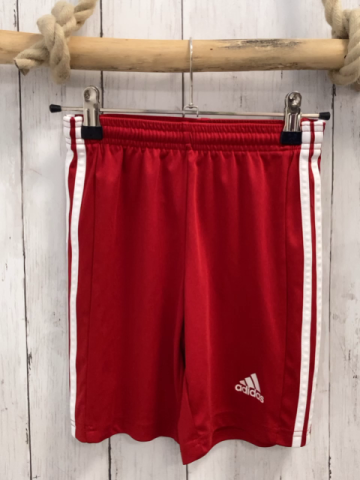 Adidas  Sportshorts  Gr. 140  rot weiße Seitenstreifen 