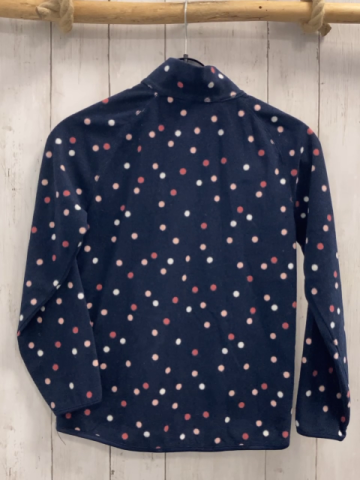 H&M  Fleecejacke  Gr. 134/140  blau bunte Punkte 
