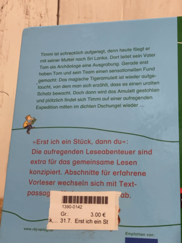Erst ich ein Stück,...  Buch Timmi und der Tigertempel