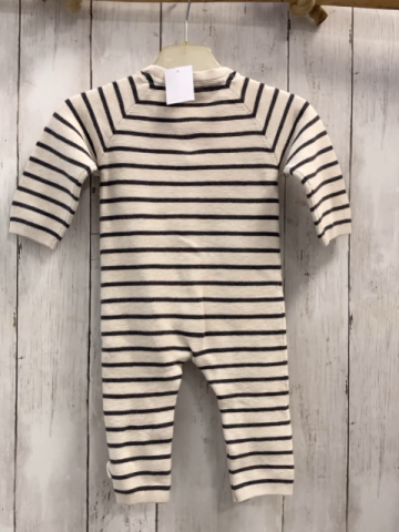   Overall Gr. 68  creme graue Streifen Strick 