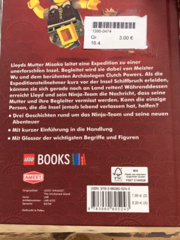   Buch Ninjago Die Insel der Geheimnisse 