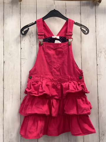   Trägerrock  Gr. 128  pink Rüschenrock Kord 