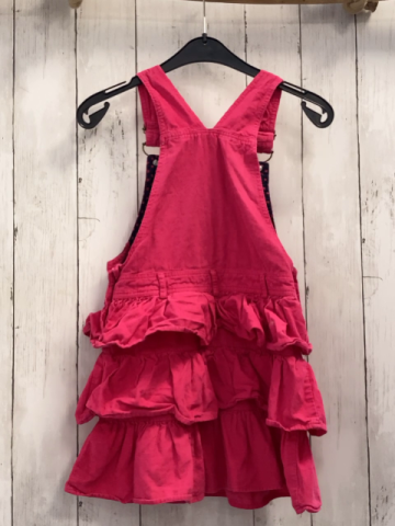   Trägerrock  Gr. 128  pink Rüschenrock Kord 