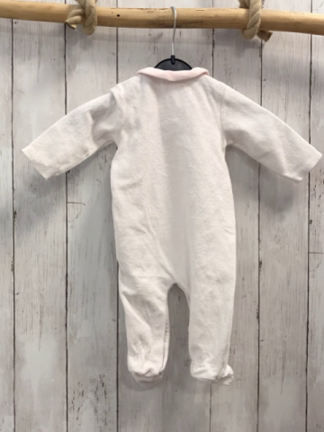 Mayoral  Strampler  Gr. 62  weiß Nicky rosa Kragen Pandabär mit Schleife 