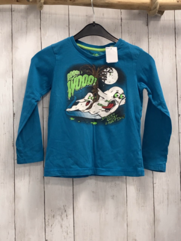  Langarmshirt Gr. 116  petrol Geister