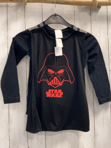 2tlg Langarmshirt + Cape Gr. 122  schwarz grau Star Wars