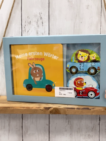 neu  Pappbuch + 2 Puzzles  Meine ersten Wörter Fahrzeuge + 2 Fahrzeuge 