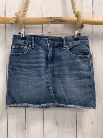 Ralph Lauren  Rock Gr. 158/164  blau Jeans Fransensaum 