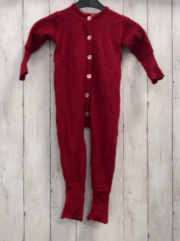 Reiff  Overall Gr. 86/92  rot Strick 70 % Schurwolle 30 % Seide 